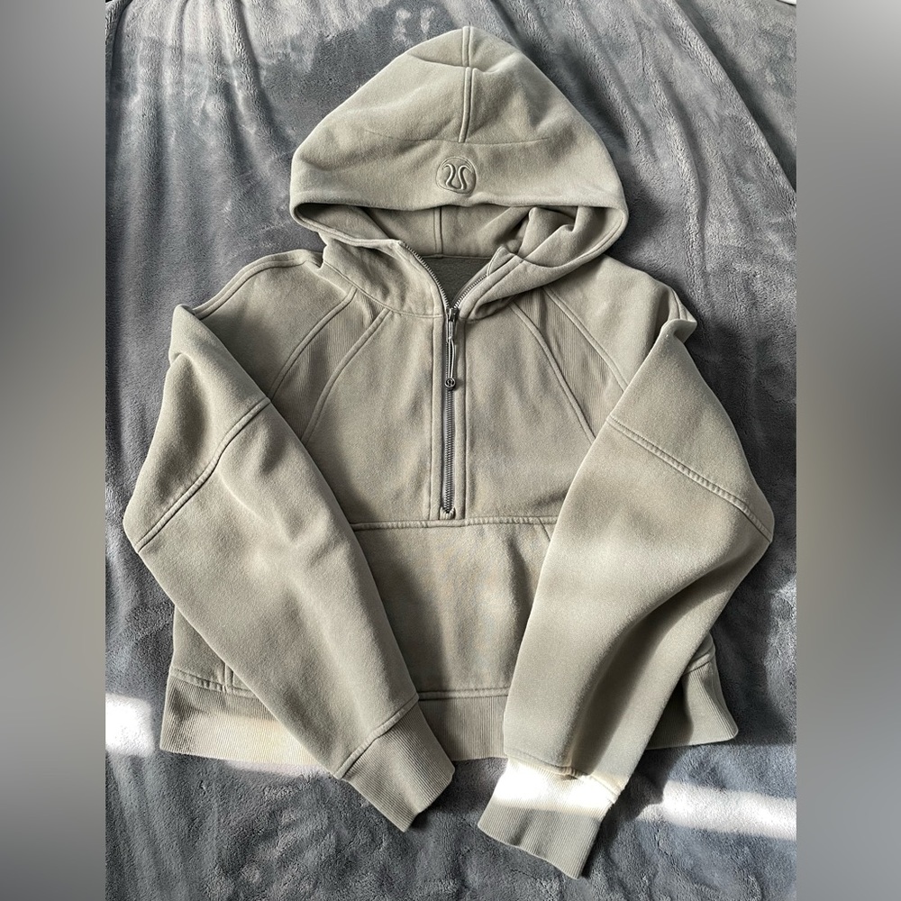 Lululemon Scuba Oversized Half-Zip Hoodie - Army Green